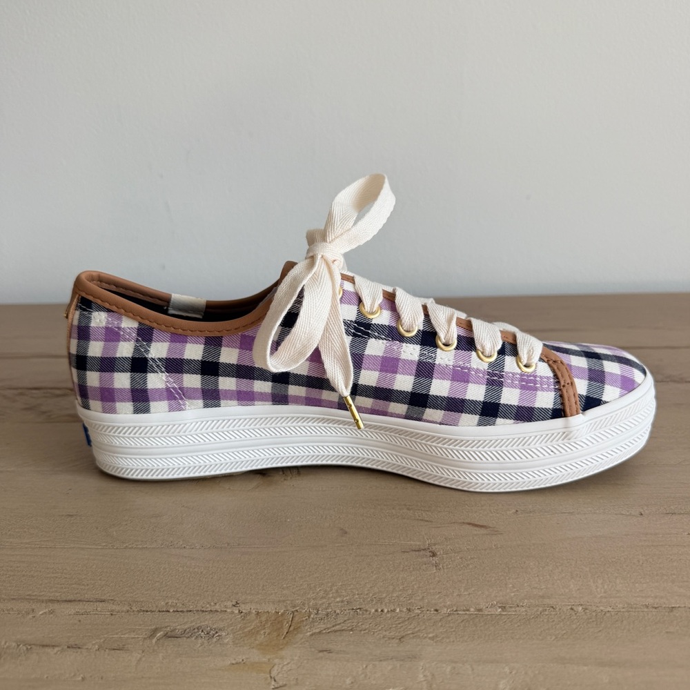 Keds x Kate Spade New York Triple Kick Platform Gingham Sneakers - Picture 4 of 13